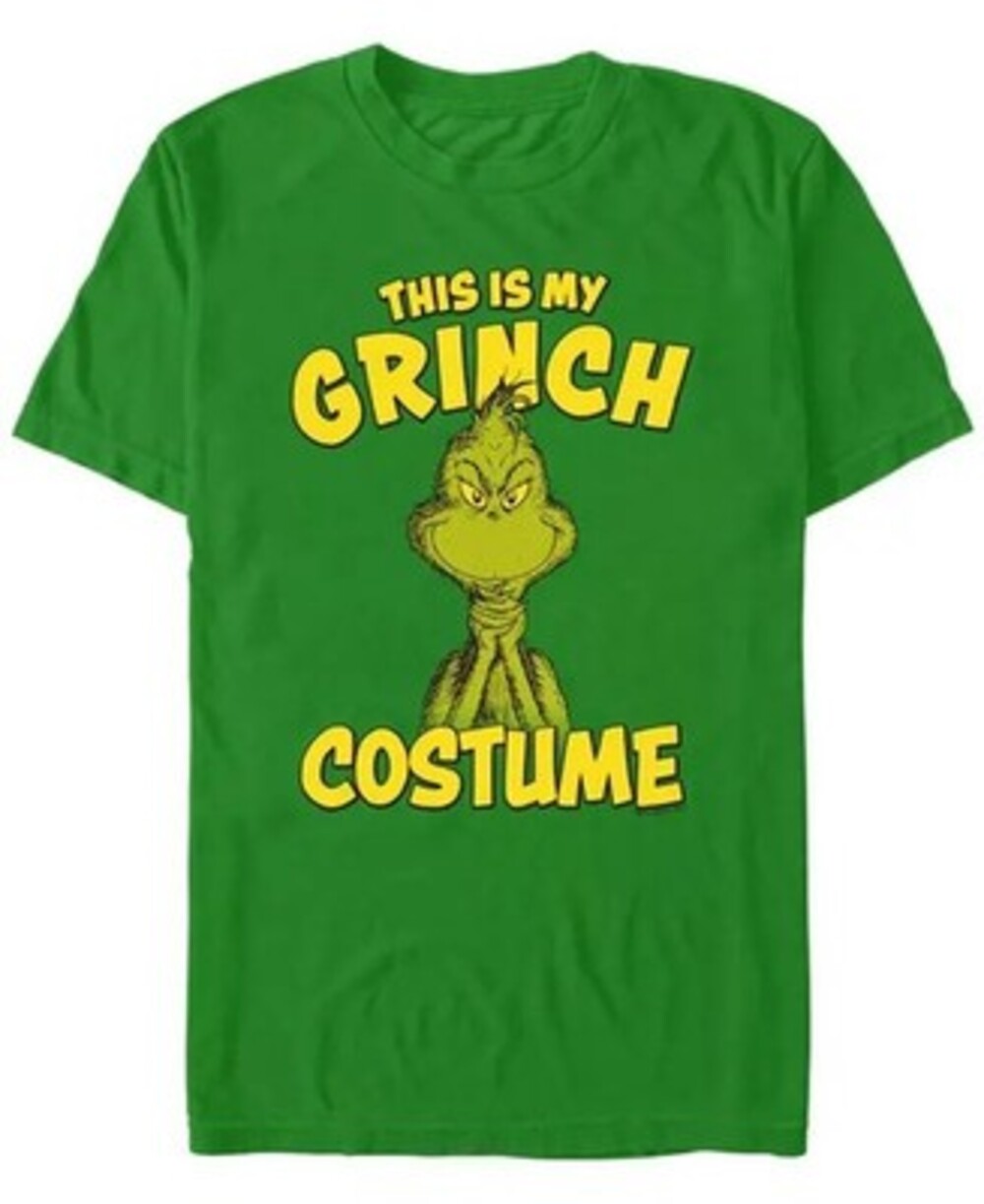 ZUNI This is My Grinch Costume Print Short Sleeve T-Shirt Men's L Kelly Pullover